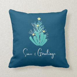 Kusthav och Hälsning Coral Kudde