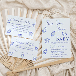 Kusthav Vi Ses Snart Baby Shower Blöja Lotteri Tilläggskort