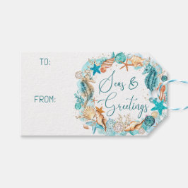 KustHAVET & HÄLSNING Seahorse TO FRÅN Presentetikett