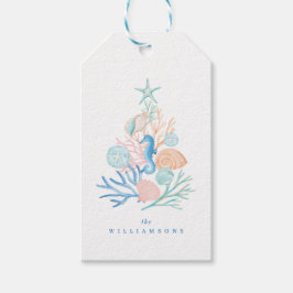 Kusthavets strutssek Julgran Presentetikett