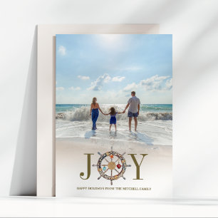 Kustjul   Nautisk Helgdag Joy Photo Julkort