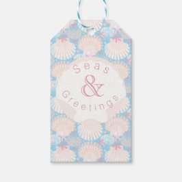 Kustjulblått Presentetikett