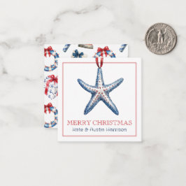 Kustjulen Nautical Starfish Ornament Anteckningskort