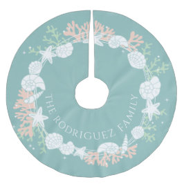 Kustjulens Snäcka Utandning Träd Skirt Julgransmatta Borstad Polyester