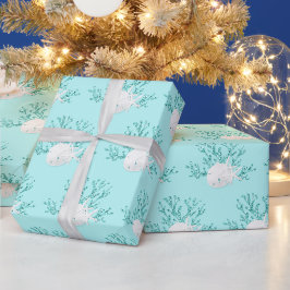 Kustjullakakaj Blå Starfish Sand Dollar Presentpapper