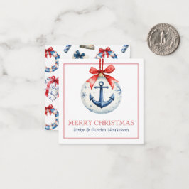 Kustjullens Nautical Anchor Ornament Anteckningskort