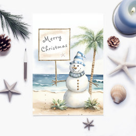 Kustjullkort som kan anpassas tack kort