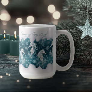 Kustjullsjöhäst & Snöflingor #13 ID1009 Kaffemugg