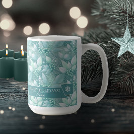 Kustjulsblomma Berries Mönster#7 ID1009 Kaffemugg