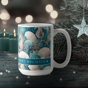 Kustjulsfeta Seahorse Mönster#4 ID1009 Kaffemugg