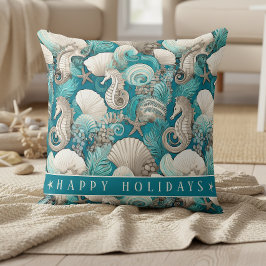 Kustjulsfeta Seahorse Mönster#4 ID1009 Kudde