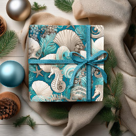 Kustjulsfeta Seahorse Mönster#4 ID1009 Presentpapper