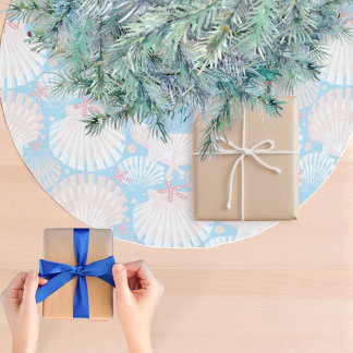 Kustjulsskal och stjärtfenor julgransmatta borstad polyester