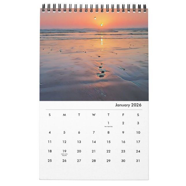 Kustkalender för Kalifornien 2026 Kalender (Jan 2026)