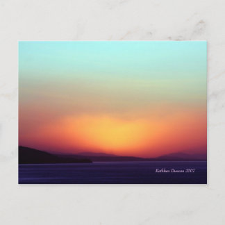 Kustkaliska Kalifornien Sunrise-vykort Vykort
