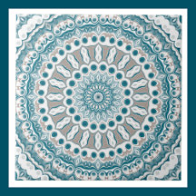 Kustkalk och havsinspierat mandala