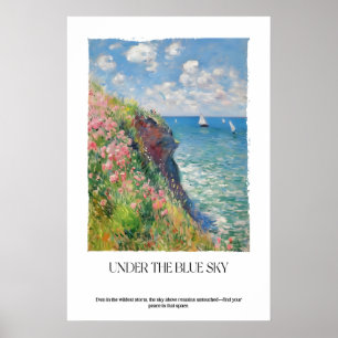 Kustklippor Impressionistiskt Havslandskaps Konst Poster