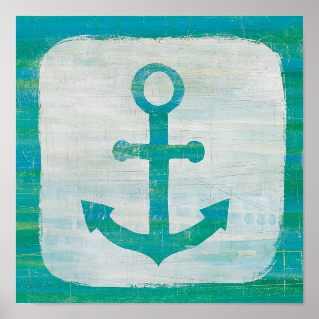 Kustkonst | Aqua Anchor Poster (Framsidan)