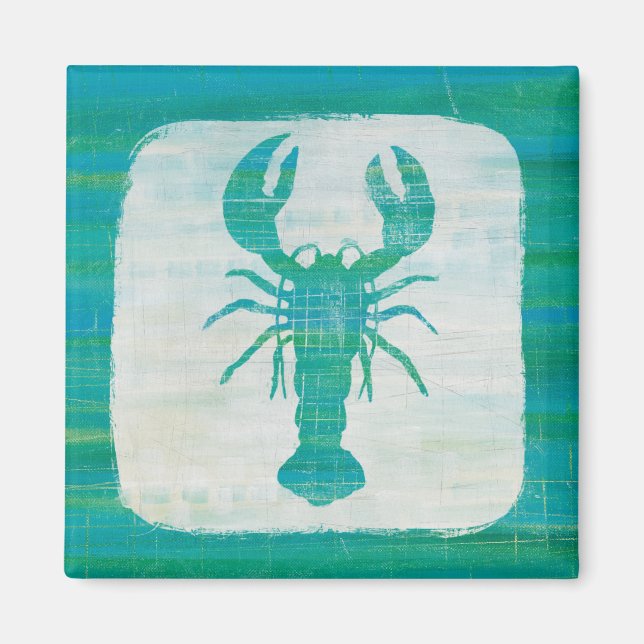 Kustkonst | Aqua Lobster Magnet (Framsidan)