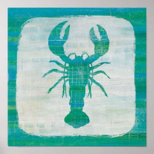Kustkonst   Aqua Lobster Poster