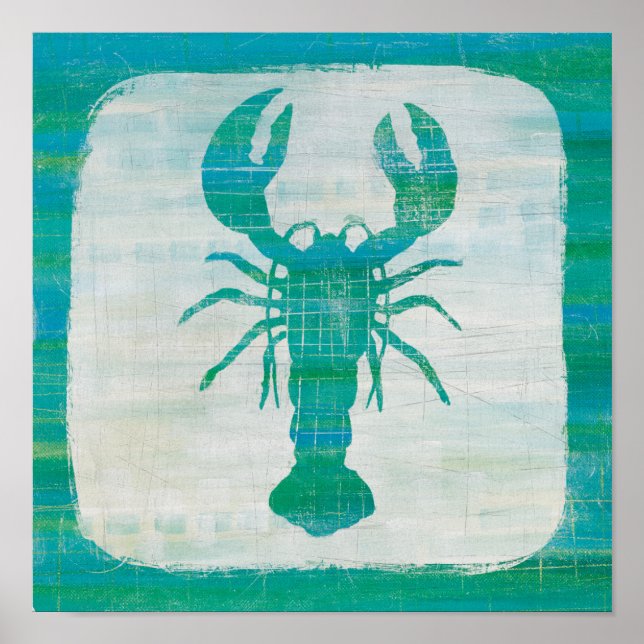 Kustkonst | Aqua Lobster Poster (Framsidan)