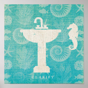 Kustkonst Bathroom Sink Poster