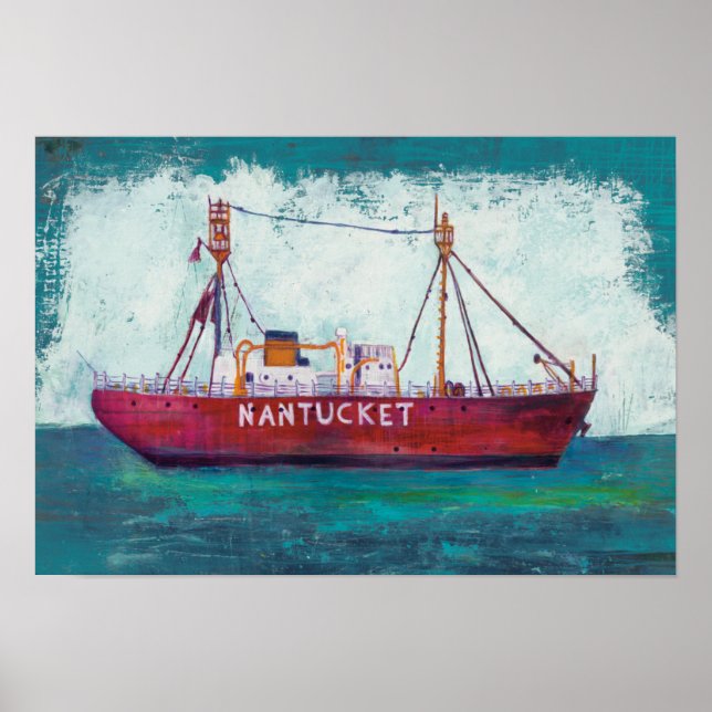 Kustkonst | Nantucket Lightship Poster (Framsidan)