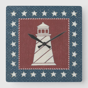 Kustkonst   Röda fyr Fyrkantig Klocka