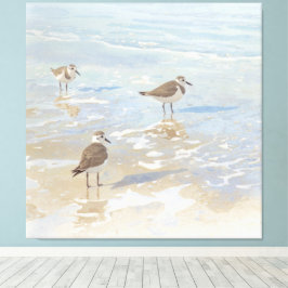 Kustkonst Sandpipers på strand Canvastryck