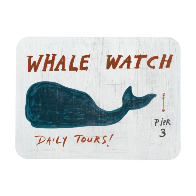 Kustkonst | Whale Watch Magnet (Horisontell)