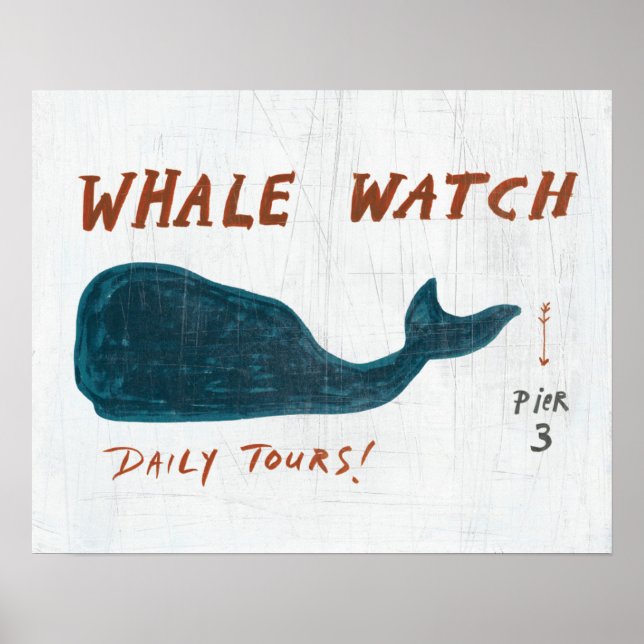 Kustkonst | Whale Watch Poster (Framsidan)