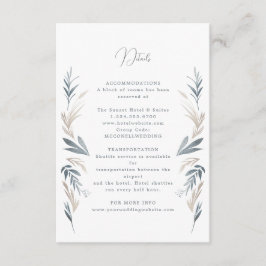 Kustkort för närmare uppgifter om bröllop tilläggskort