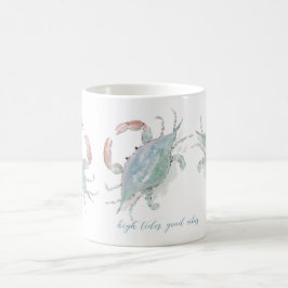 Kustkrabba för vattenfärg kaffemugg