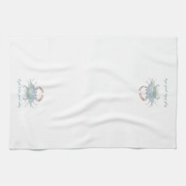 Kustkrabba för vattenfärg kökshandduk