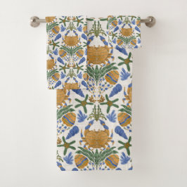 Kustkrabba och Snäcka Towel-uppsättning