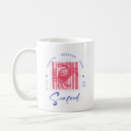 Kustkrabba Rosa Burk Glas Kaffemugg
