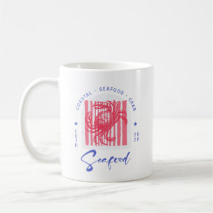 Kustkrabba Rosa Burk Glas Kaffemugg