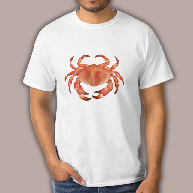 Kustkrabba T Shirt (Brown crab coastal crustacean t-shirt)