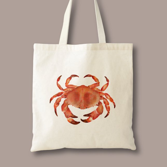 Kustkrabba Tygkasse (Crab crustacean tote bag)