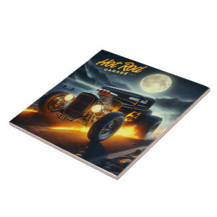 Kustkryssning i Moonlit i hot rod Kakelplatta