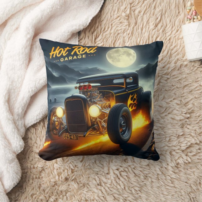 Kustkryssning i Moonlit i hot rod Kudde (Filt)