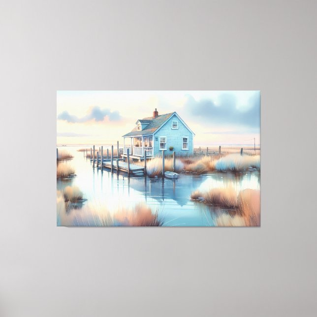 Kustkusten i Sunrise Marsh Canvastryck (Framsida)