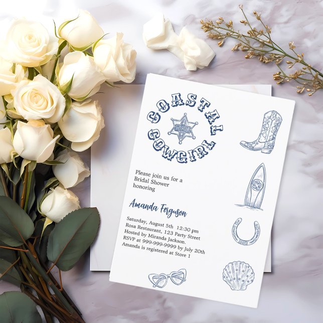 Kustkustens blå strand Möhippa Inbjudningar (Skapare uppladdad)