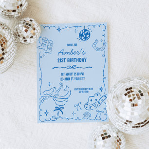 Kustkyrka Vitmisk födelsedag Inbjudningar