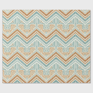 Kustlabyrint Vattenfärg Aqua & Terrakotta Presentpapper