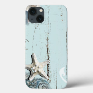 Kustladuvirke aqua blue starfish seashells