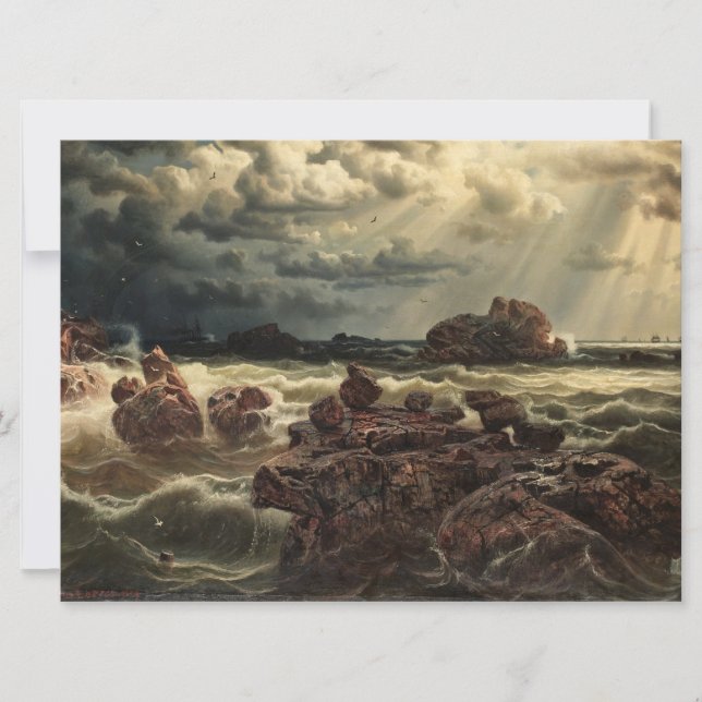 Kustlandskap med Fraktaser på Horisont Kort (Framsida)