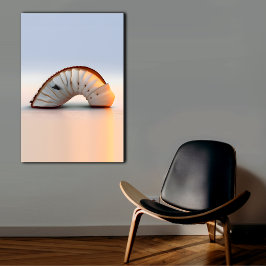 Kustlevande rum Wall Art Seashell Canvastryck