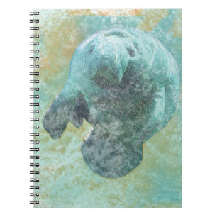 Kustlevande vackra Manatee Bärbar dator Anteckningsbok