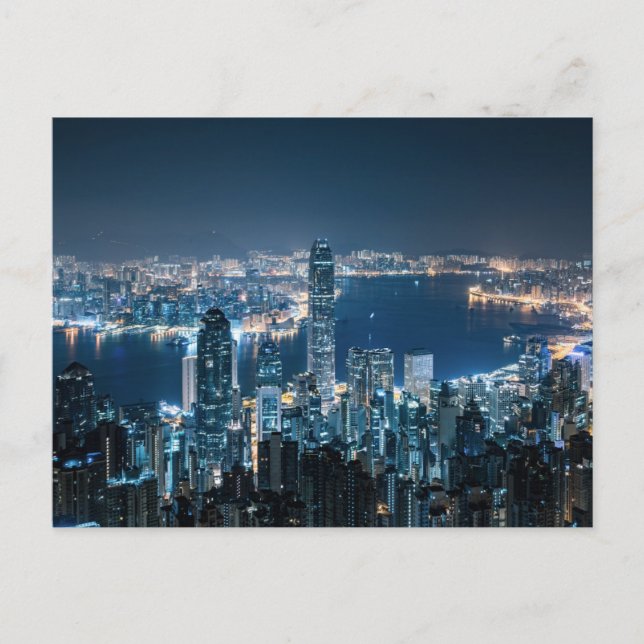 Kustlinje | Hong Kong-ön, Asien Vykort (Framsida)